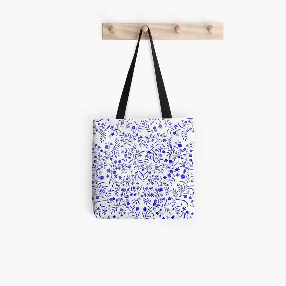 blue floral bag