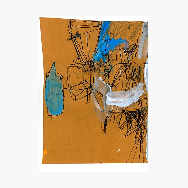 blue bottle Photographic Print