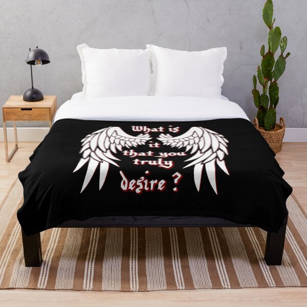 What is it that you truly desire? - white Throw Blanket