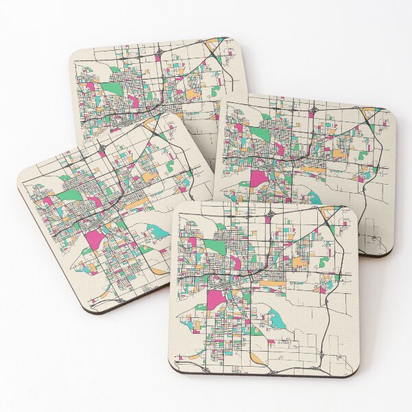 Item preview, Des Moines, Iowa Street Map designed and sold by A Deniz Akerman.