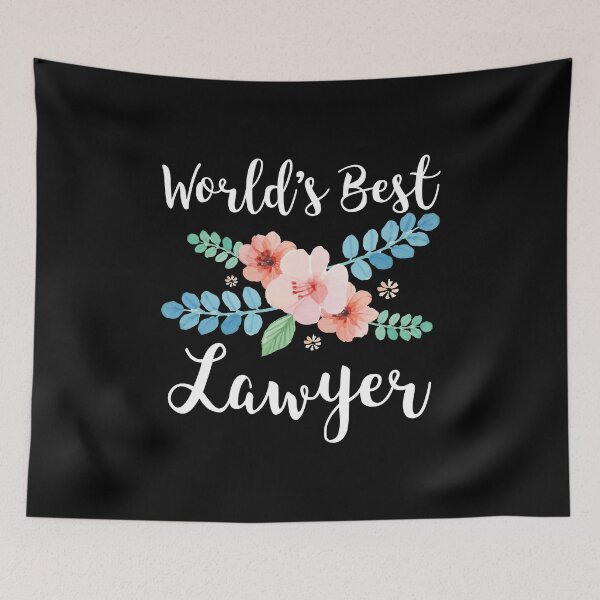 Item preview, World's Best Laywer Advocate Floral Gift Idea designed and sold by haselshirt.