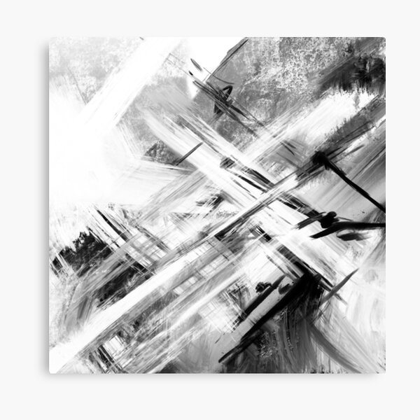 Item preview, XA 005 - Black and White Abstract Expressionist Painting designed and sold by studioyeomans.