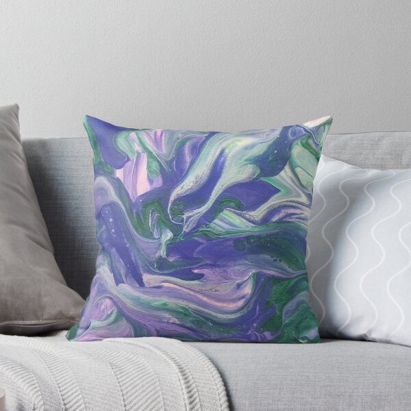 Item preview, Purple and Dark Green Acrylic Swirls designed and sold by IMJones.