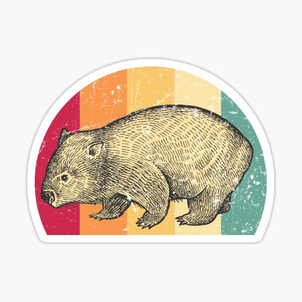 Wombat retro Sticker