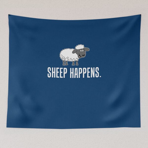 Item preview, Sheep Happens Cartoon Sheep designed and sold by jaycartoonist.