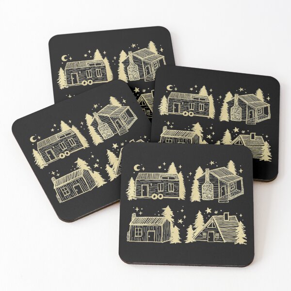 Item preview, Cabins in the wild / gold illustration designed and sold by pinapurri.