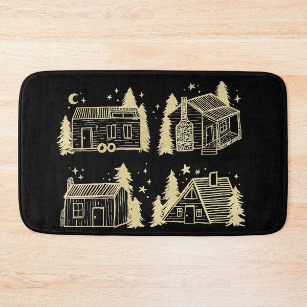 Item preview, Cabins in the wild / gold illustration designed and sold by pinapurri.
