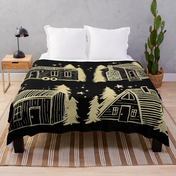 Item preview, Cabins in the wild / gold illustration designed and sold by pinapurri.
