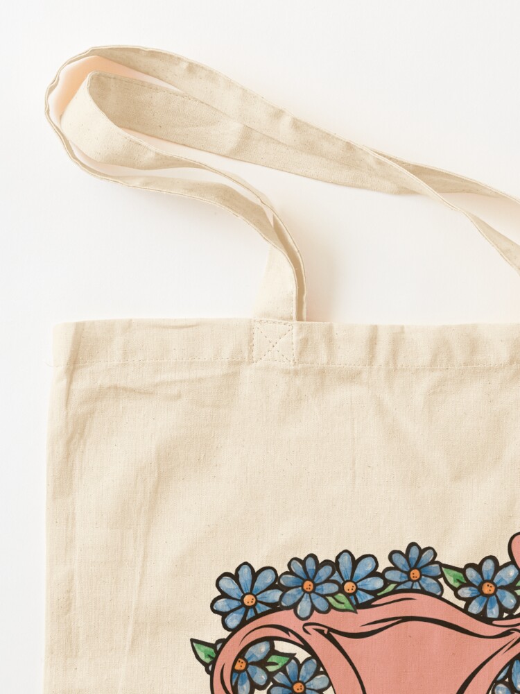 Alternate view of Middle Finger Uterus Pro-choice Feminist Tote Bag