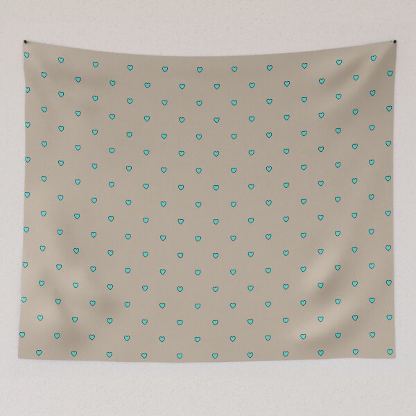 Item preview, Gray and Turquoise Heart Pattern designed and sold by ShopofWonder.