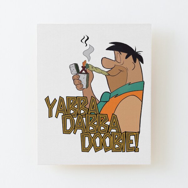 Fred Flintstoned Wood Mounted Print
