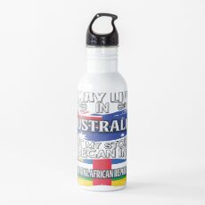 I May Live In Australia But My Story Began In Central African Republic - Gift For Proud Central African From Central African Republic Living In Australia Water Bottle