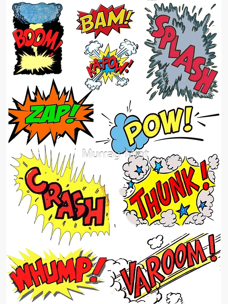 Book Sound Effects" Poster by MurrayMint Redbubble