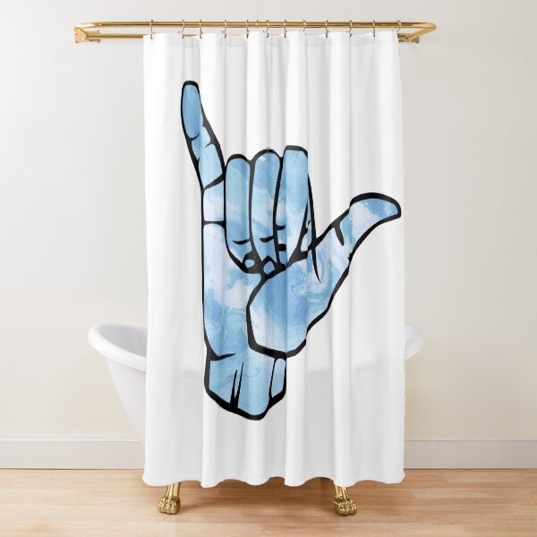Blue Tie Dye Shaka Shower Curtain