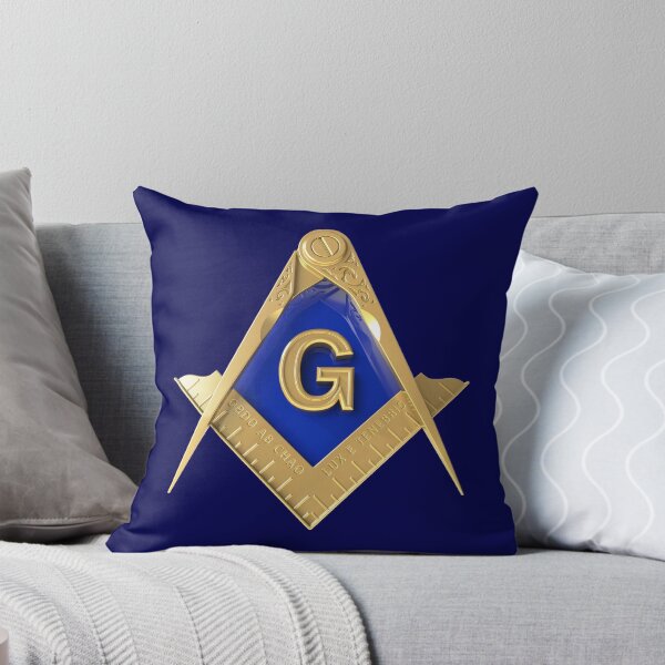 Item preview, Freemason Gold Square & Compass Blue Background Masonic designed and sold by MasterMasonMade.