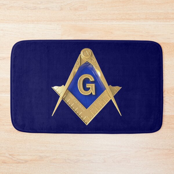 Item preview, Freemason Gold Square & Compass Blue Background Masonic designed and sold by MasterMasonMade.