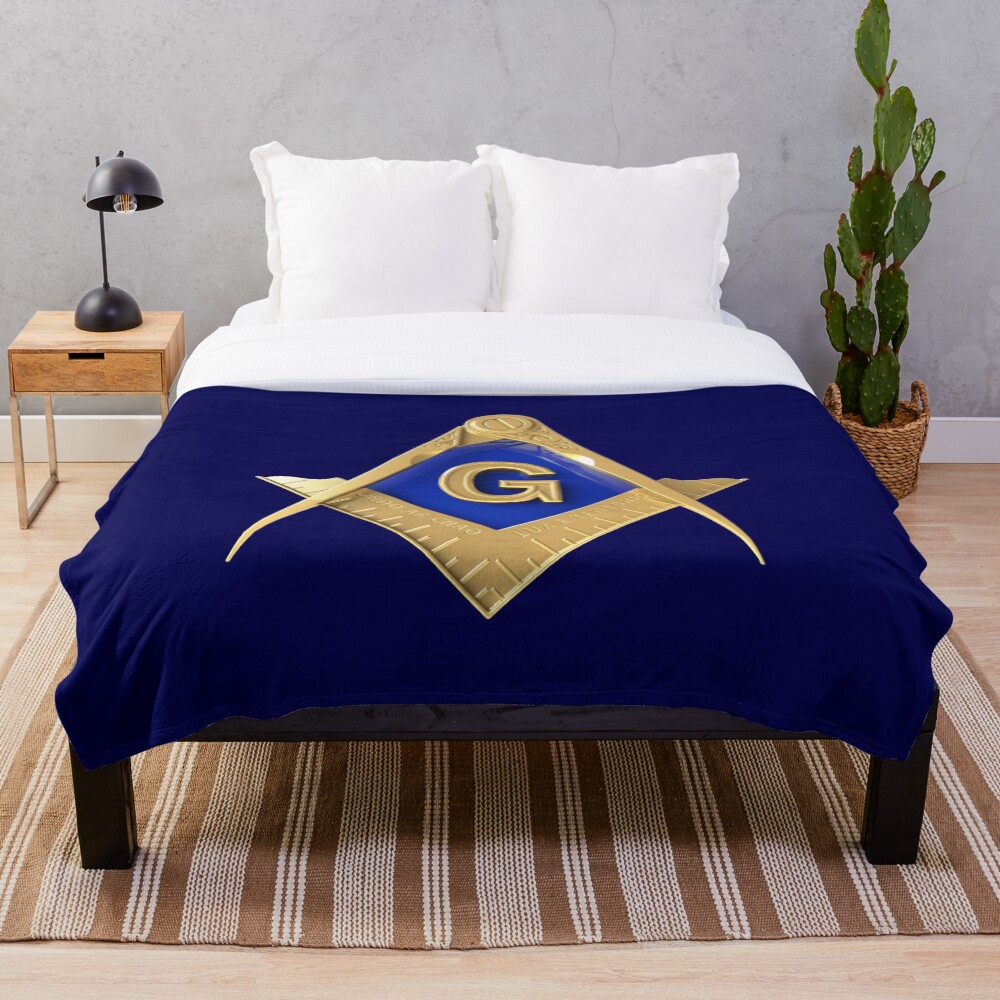 Masonic Freemason Throw Blanket