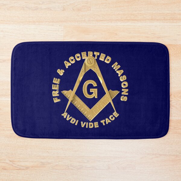 Item preview, Freemason Gold Square & Compass Free & Accepted Masons Blue Background Masonic designed and sold by MasterMasonMade.