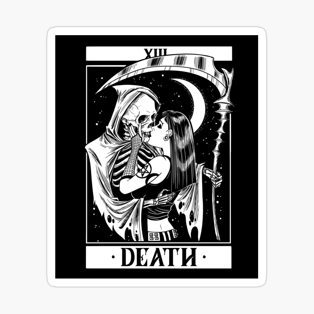 Blackcraft Vintage Death The Grim Reaper Kiss Tarot Card Iphone Case Cover By Alteregoshop Redbubble