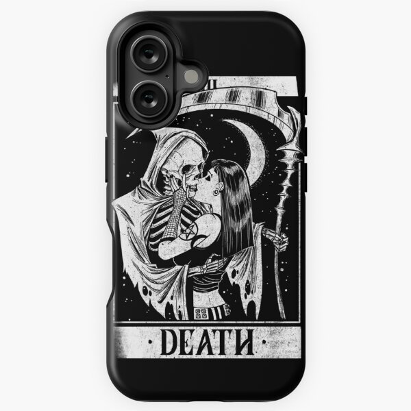 Vista previa del artículo con la obra «Carta de Tarot de Blackcraft Vintage Death the Grim Reaper Kiss», diseñado y vendido por AlteregoShop.