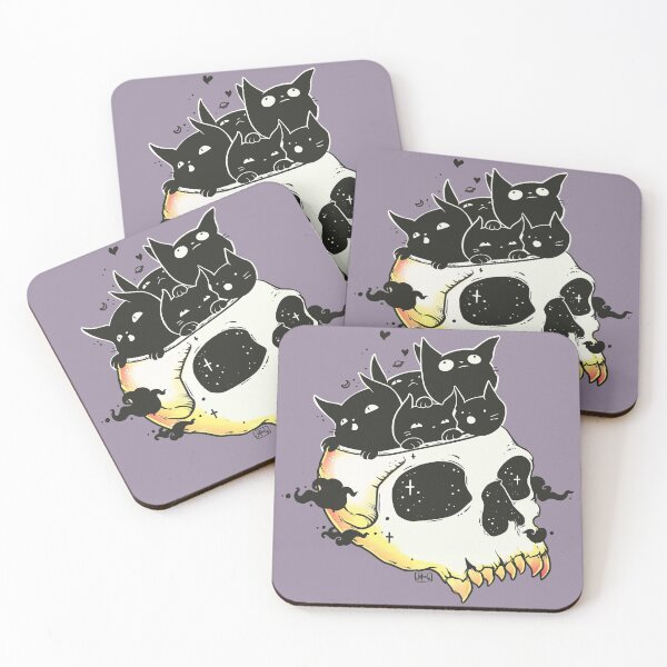 Item preview, Skull Full Of Black Cat Kittens designed and sold by cellsdividing.