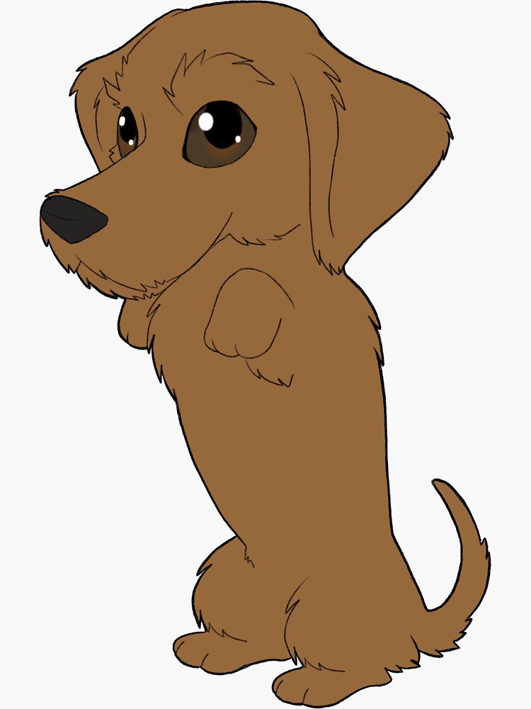 Wirehaired Dachshund (red) by KiwiJP