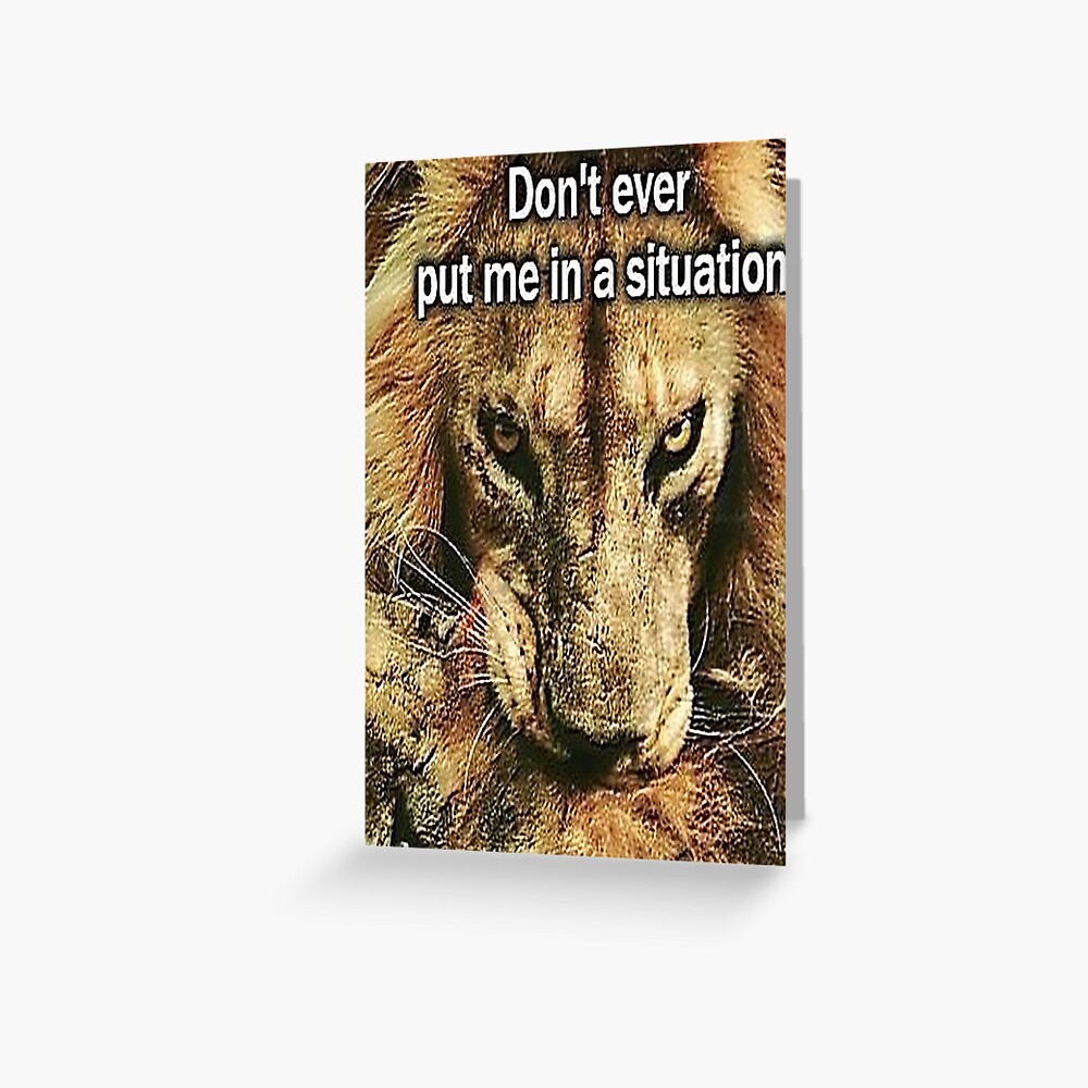Dont Ever Put Me In A Situation Boomer Meme Big Funny Greeting Card For Sale By 9310