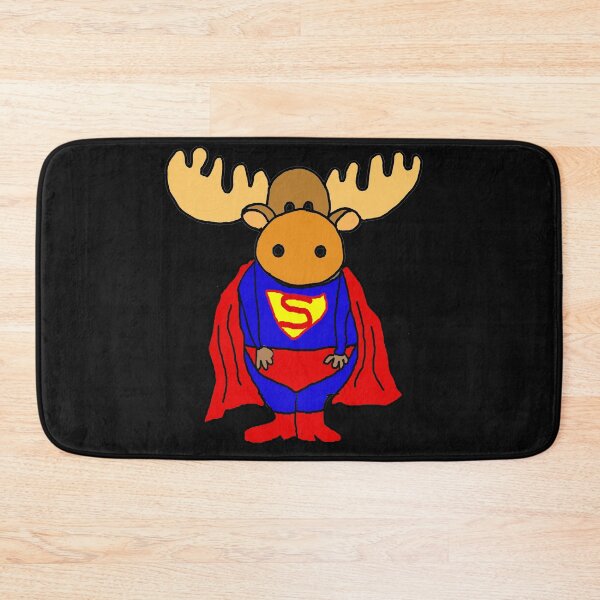 Item preview, Cute Moose Superhero Cartoon designed and sold by Nature's Fancy.