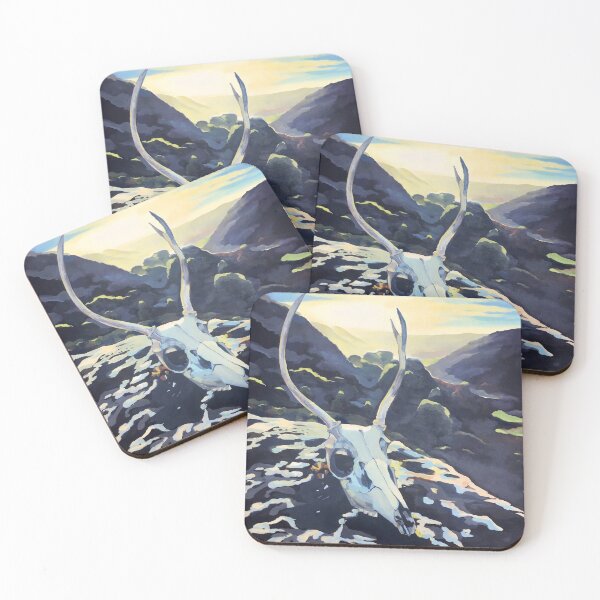 San Simeon Skull Coasters (Set of 4)