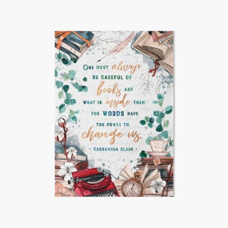 Be careful of books Art Board Print