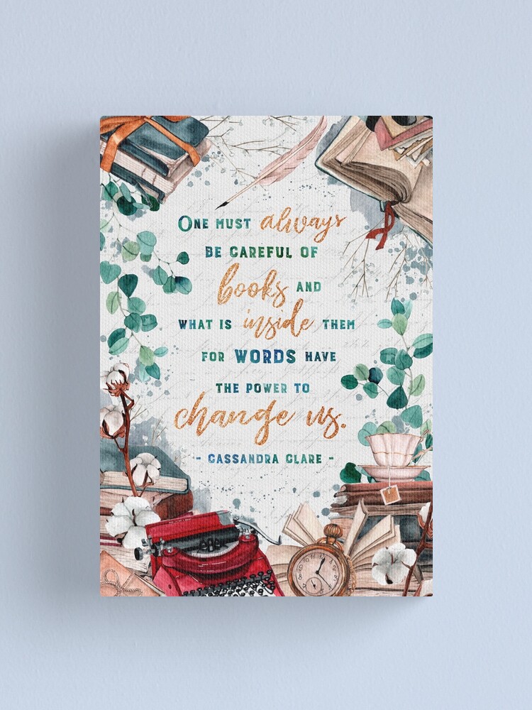 Alternate view of Be careful of books Canvas Print