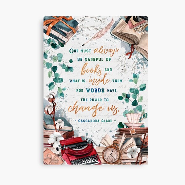 Be careful of books Canvas Print