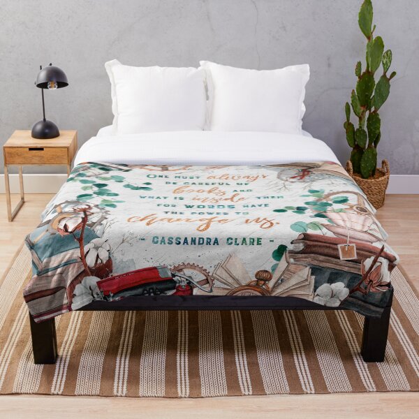 Be careful of books Throw Blanket