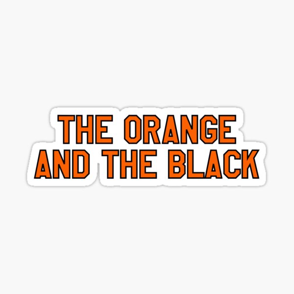 the orange and the black Sticker