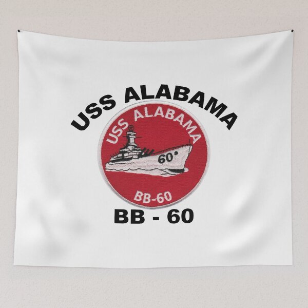 Item preview, USS Alabama (BB-60) Crest designed and sold by Nikki SpaceStuffPlus.