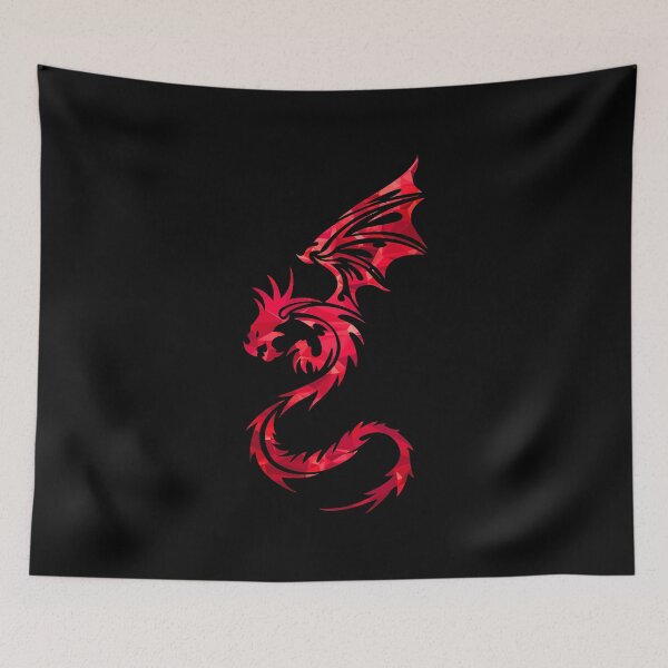 Item preview, Tattoo dragon made of red polygons designed and sold by AndreasSteinweg.