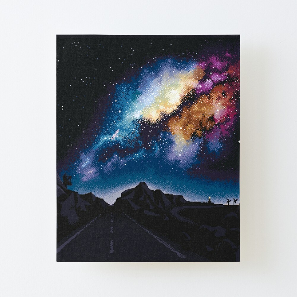 Galaxy Sky Acrylic Painting, Acrylic on Canvas 10x10 