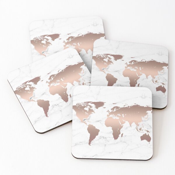 Item preview, Rose Gold Metallic Marble Map designed and sold by GlowinUp Shop.