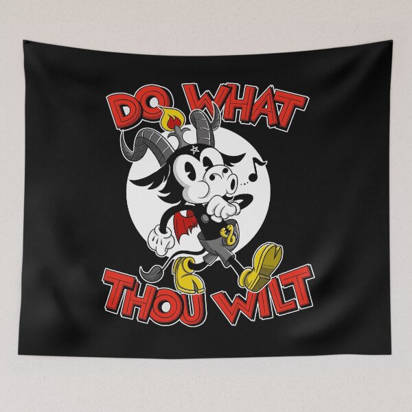 Item preview, Do What Thou Wilt Baphomet 30s Cartoon Occult Esotericism designed and sold by AlteregoShop.