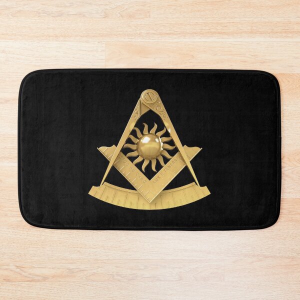 Item preview, Freemason Gold Square & Compass Black Background Masonic Past Master designed and sold by MasterMasonMade.
