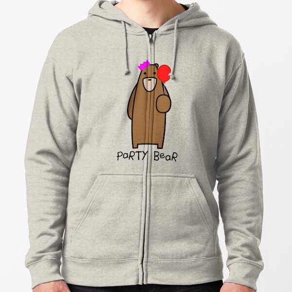Party bear Zipped Hoodie