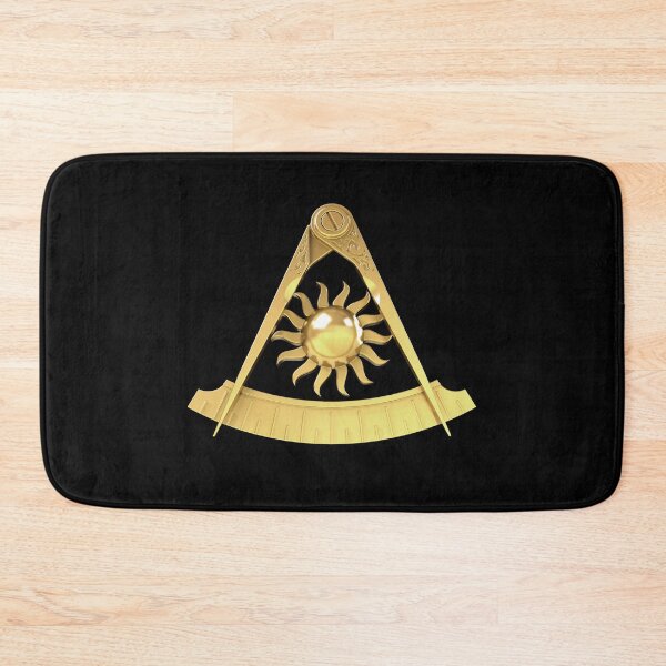 Item preview, Freemason Gold Compass & Quadrant Black Background Masonic Past Master designed and sold by MasterMasonMade.
