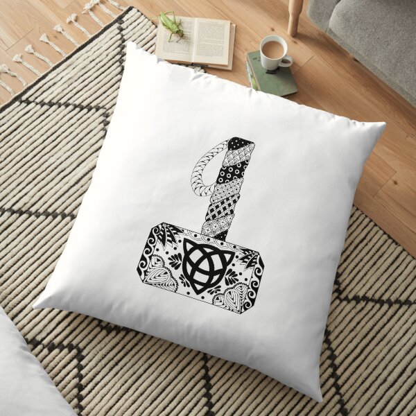 Mjolnir Mandala Floor Pillow