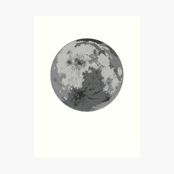 Negative Moon Art Print
