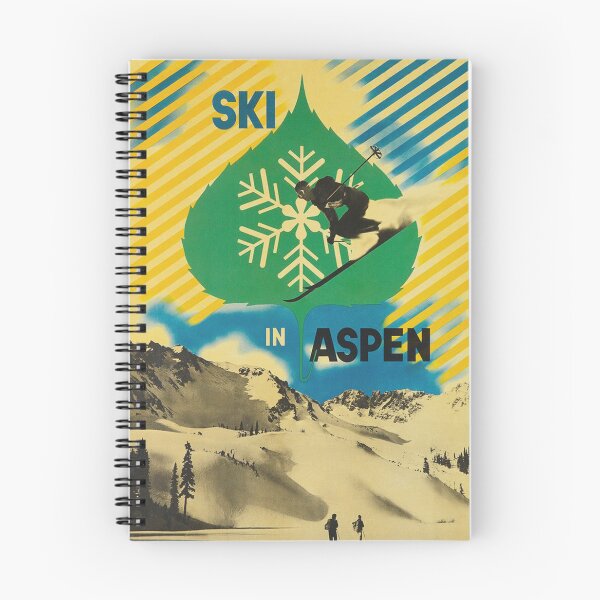 Item preview, Aspen Colorado Retro Vintage Ski Poster designed and sold by vintagevivian.