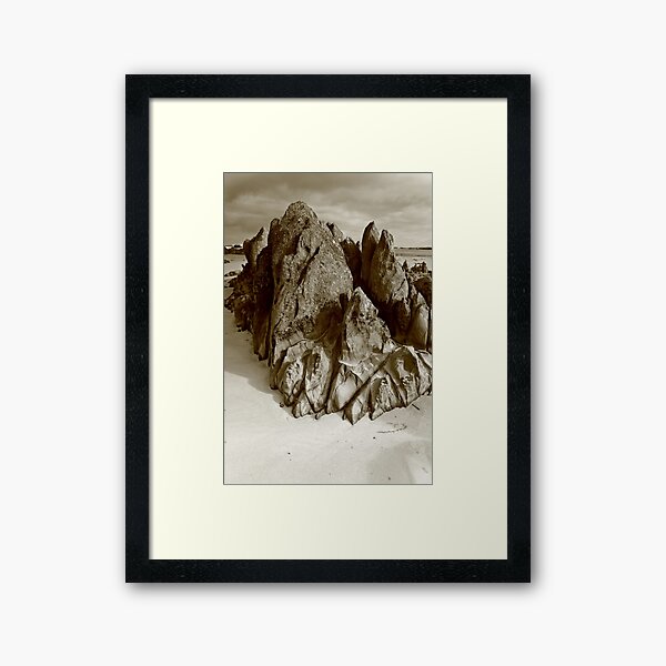"Sepia Rock" Framed Art Print