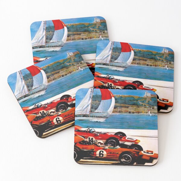 Item preview, MONACO : Vintage 1970 Auto Racing Advertising Print designed and sold by posterbobs.