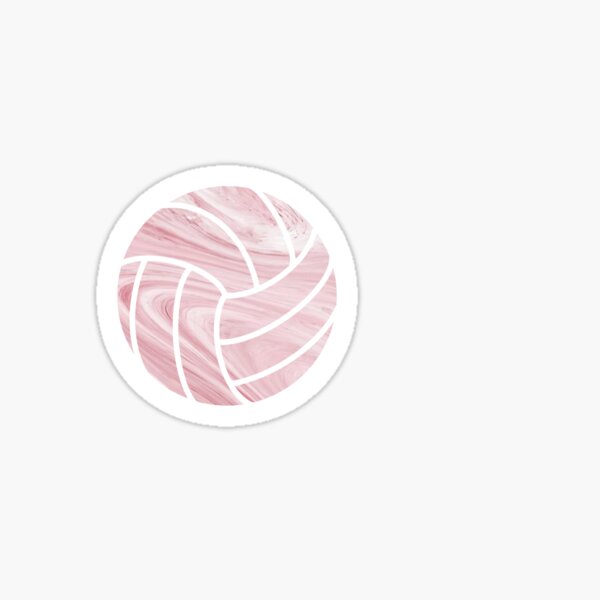 Pink Volleyball Stickers | Redbubble