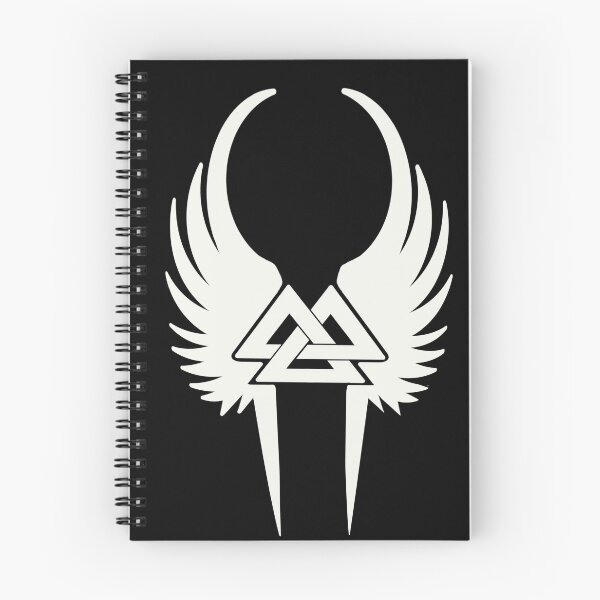 Item preview, Winged Valknut in white designed and sold by twentyfourrunes.