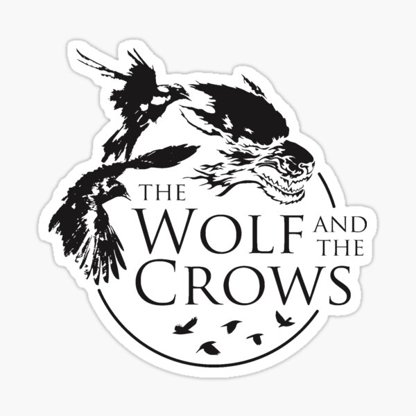 The Wolf and The Crows Logo Sticker